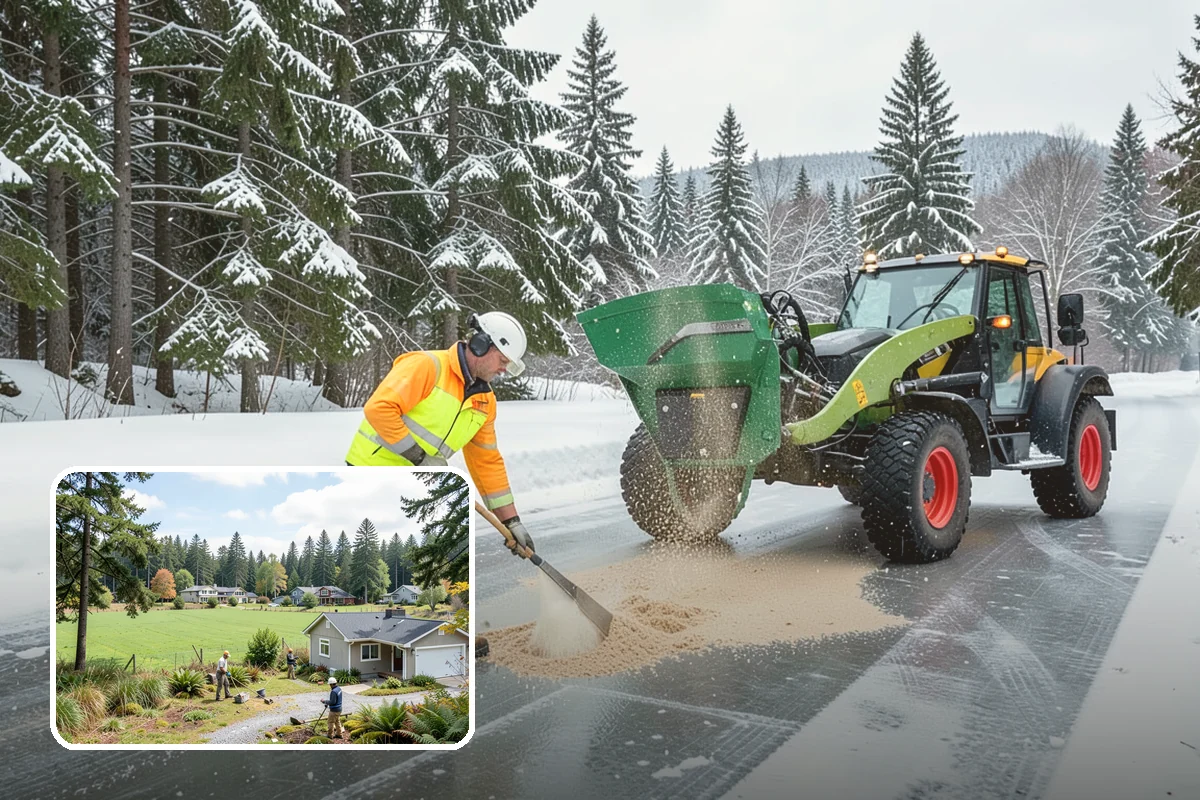 Boardwalk Snow Clearing in Lyman, Skagit County, WA - Protects wood and composite decking from blade damage