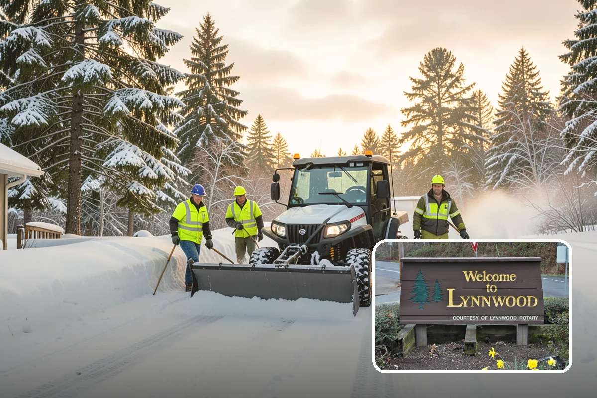 Boardwalk Snow Clearing in Lynnwood, Snohomish County, WA - Protects wood and composite decking from blade damage