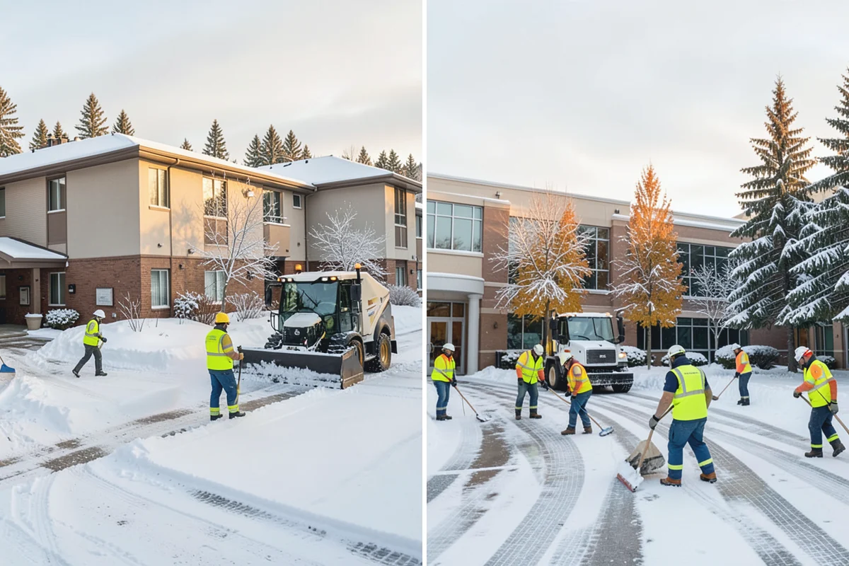 Boardwalk Snow Clearing in Marysville, Snohomish County, WA - Clear the boardwalk by hand with poly-edge tools
