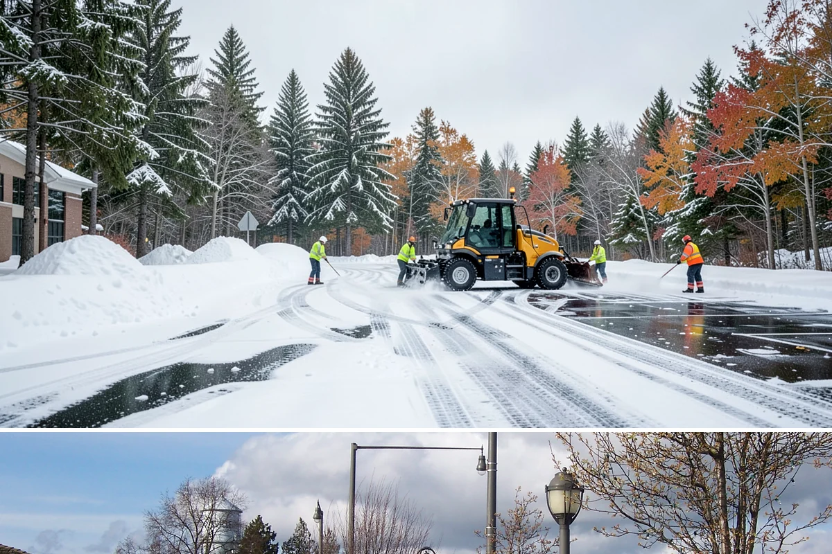 Boardwalk Snow Clearing in Marysville, Snohomish County, WA - Clear boardwalks promptly during each freeze, as waterfront humidity keeps them icy through the December-to-February cold spells.