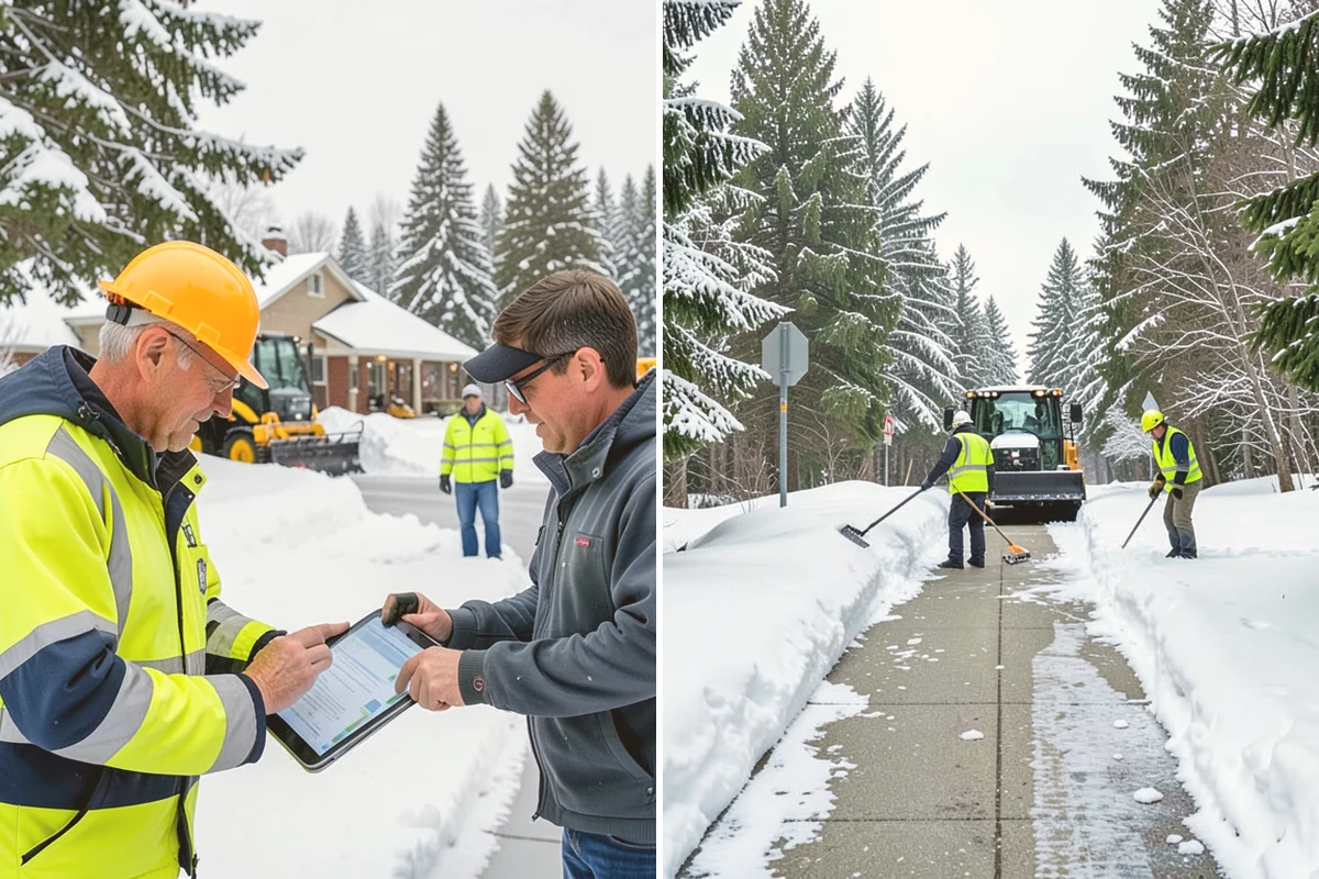 Boardwalk Snow Clearing in Mount Vernon, Skagit County, WA - Clear the boardwalk by hand with poly-edge tools