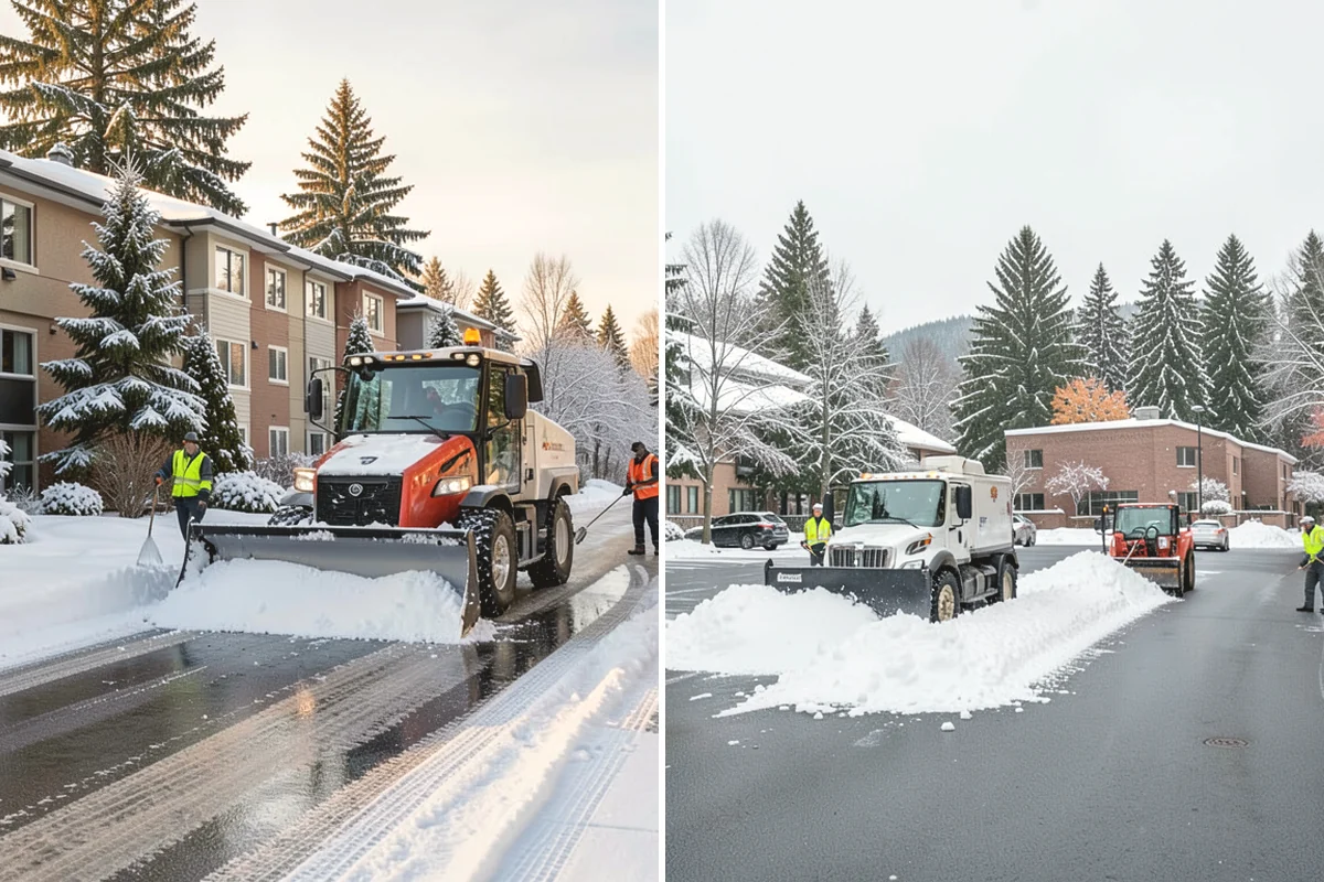 Boardwalk Snow Clearing in North Bend, King County, WA - Clear the boardwalk by hand with poly-edge tools