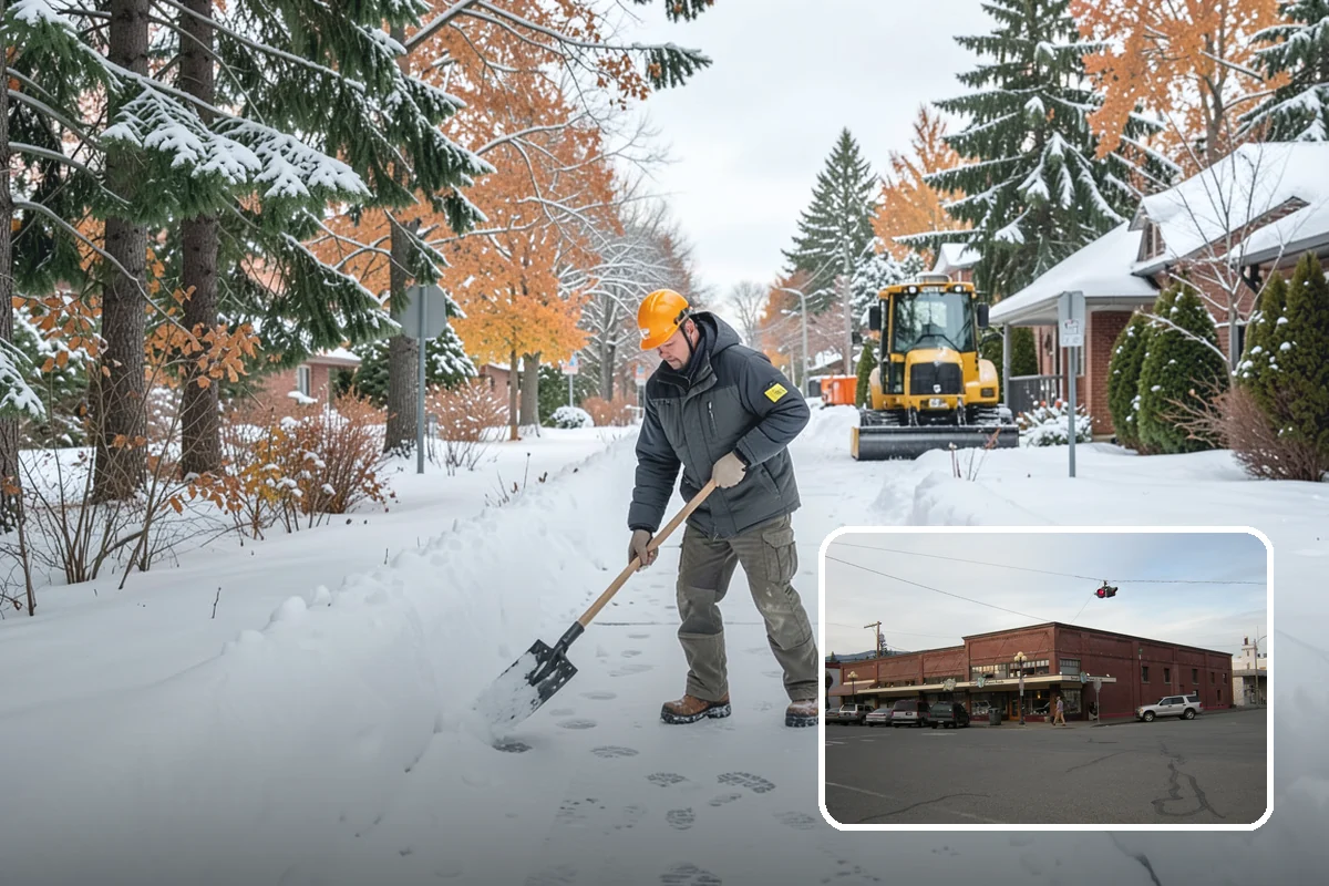 Boardwalk Snow Clearing in Sedro-Woolley, Skagit County, WA - Protects wood and composite decking from blade damage