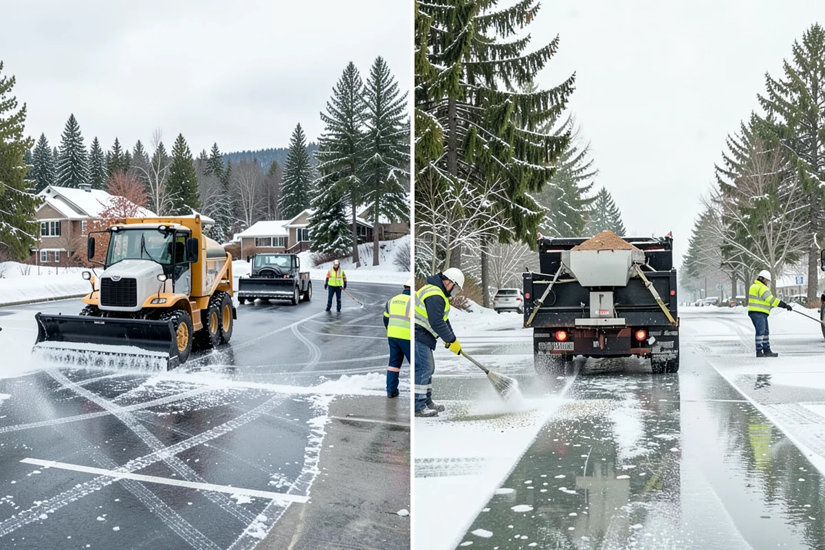 Boardwalk Snow Clearing in Sedro-Woolley, Skagit County, WA - Clear the boardwalk by hand with poly-edge tools