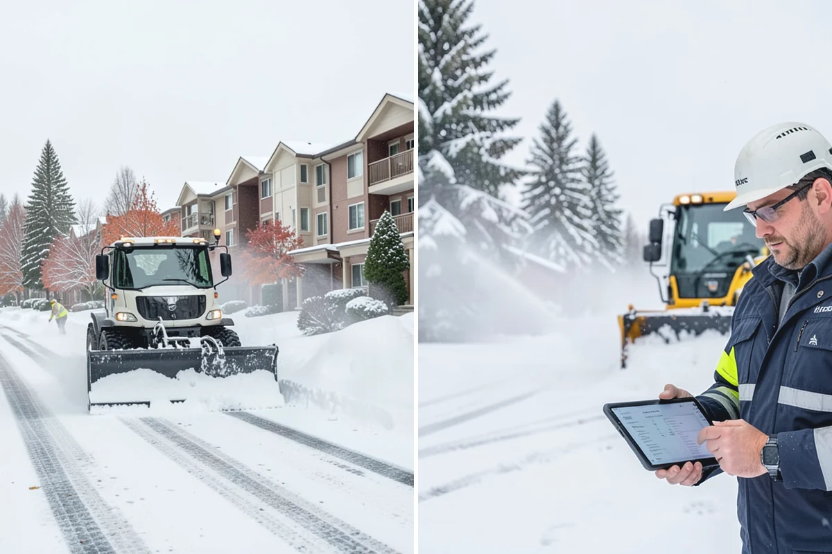 Boardwalk Snow Clearing in Skykomish, King County, WA - Clear the boardwalk by hand with poly-edge tools