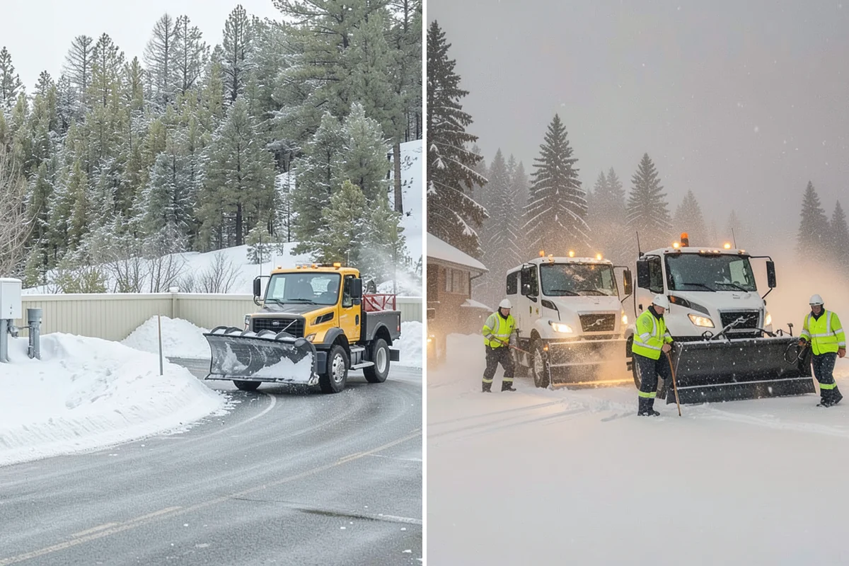 Boardwalk Snow Clearing in South Prairie, Pierce County, WA - Clear the boardwalk by hand with poly-edge tools