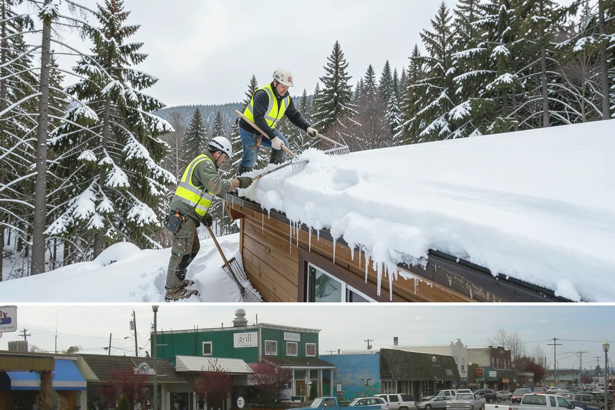 Boardwalk Snow Clearing in Stanwood, Snohomish County, WA - Clear boardwalks promptly during each freeze, as waterfront humidity keeps them icy through the December-to-February cold spells.