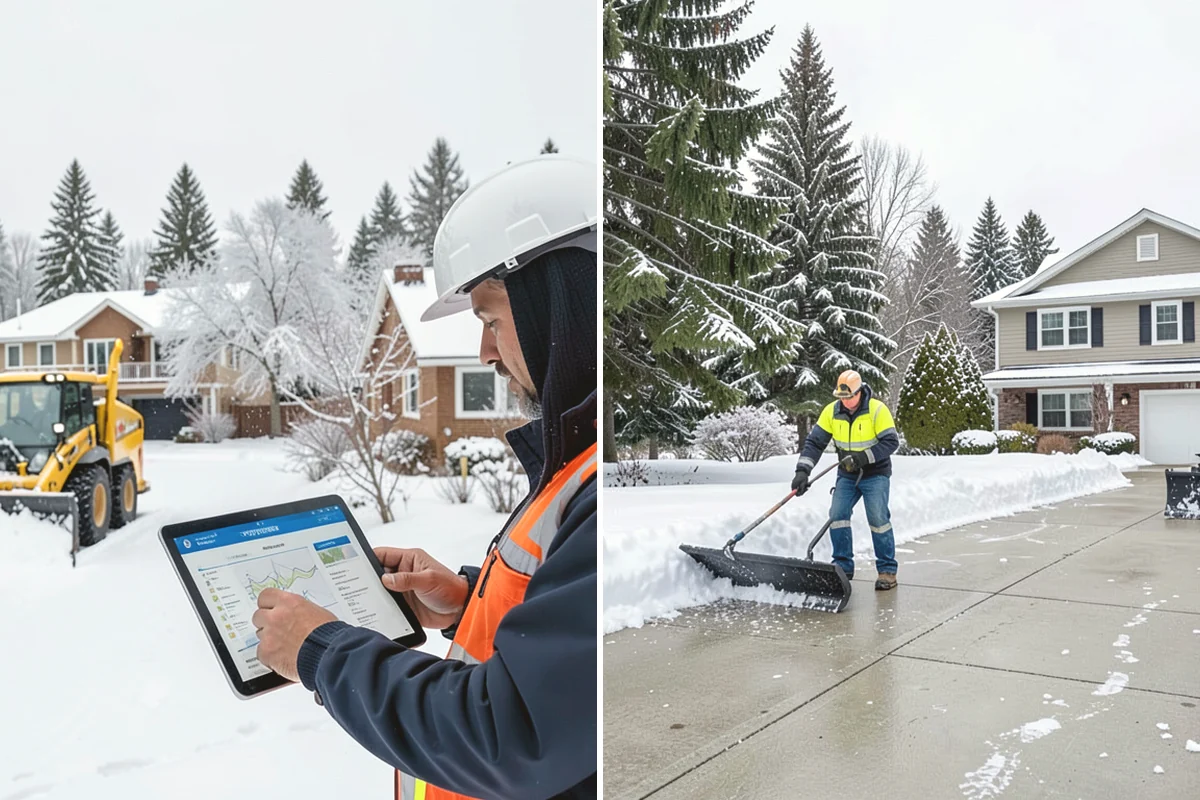 Boardwalk Snow Clearing in Steilacoom, Pierce County, WA - Clear the boardwalk by hand with poly-edge tools