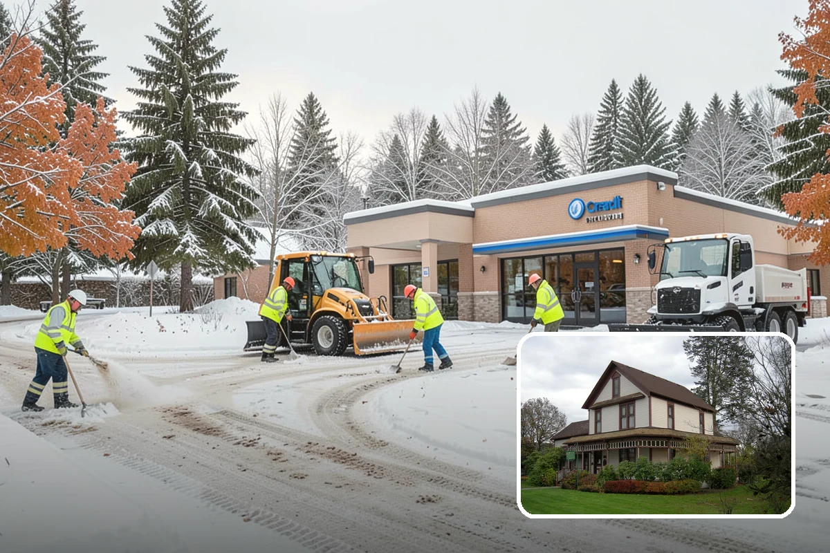 Boardwalk Snow Clearing in Sumner, Pierce County, WA - Protects wood and composite decking from blade damage