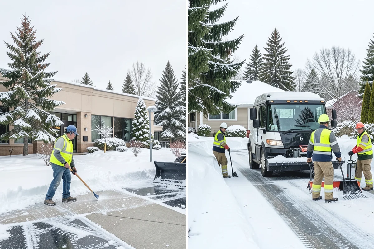 Boardwalk Snow Clearing in Wilkeson, Pierce County, WA - Clear the boardwalk by hand with poly-edge tools
