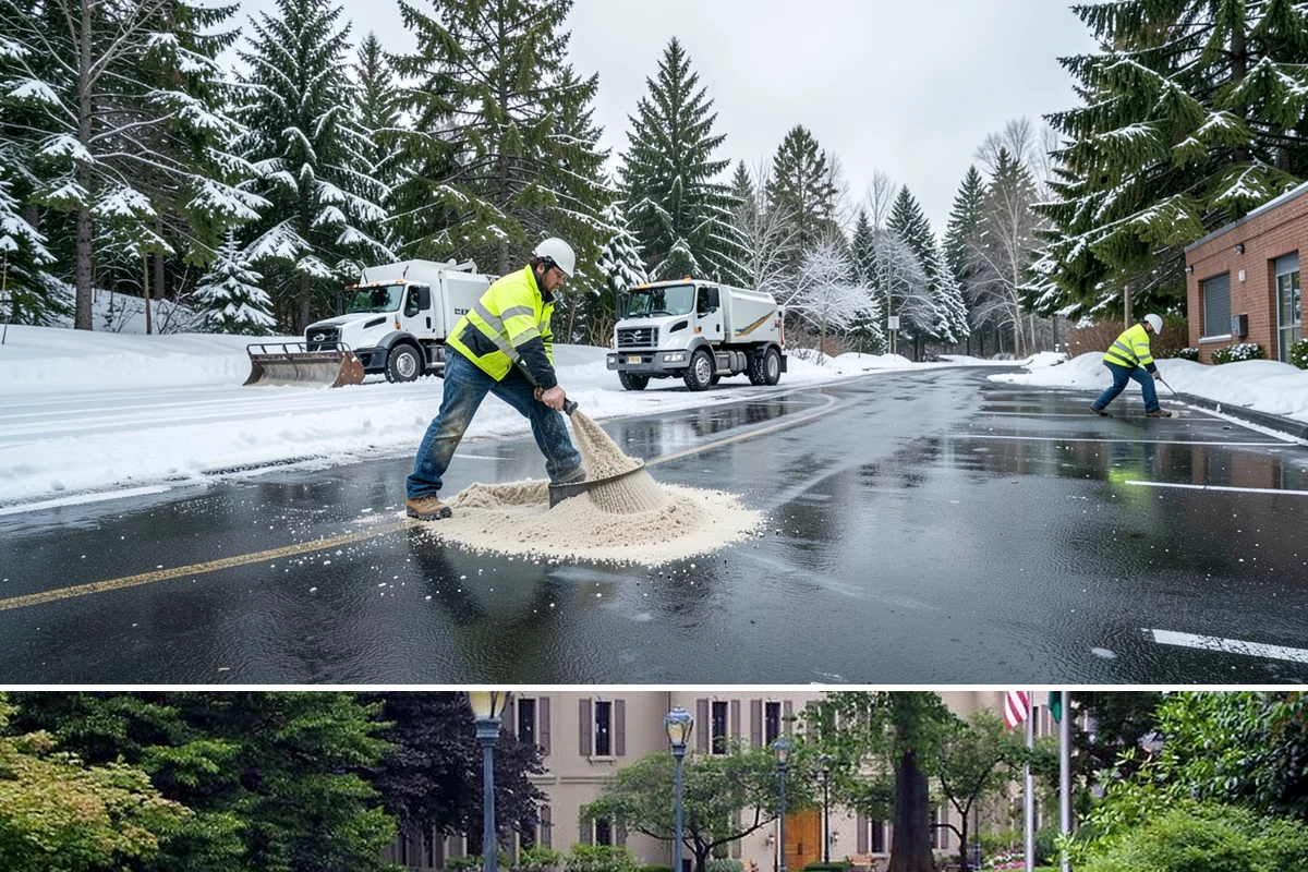 Boardwalk Snow Clearing in Woodinville, King County, WA - Clear boardwalks promptly during each freeze, as waterfront humidity keeps them icy through the December-to-February cold spells.