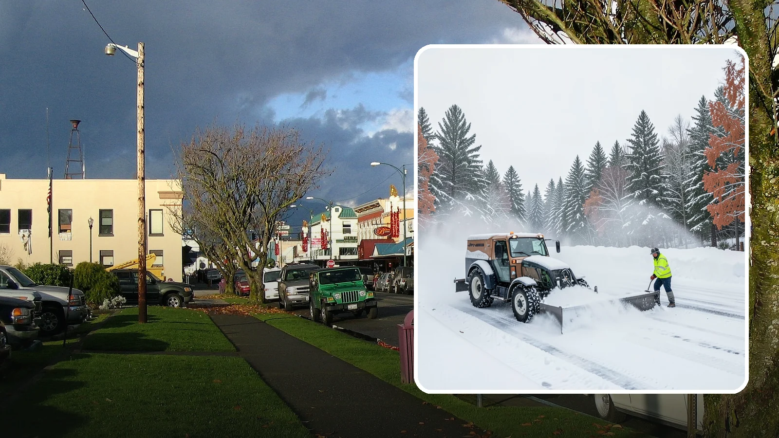 Box Plow Service in Arlington, Snohomish County, WA - Our box plows clear large flat surfaces efficiently by containing and carrying heavy snow in each pass.