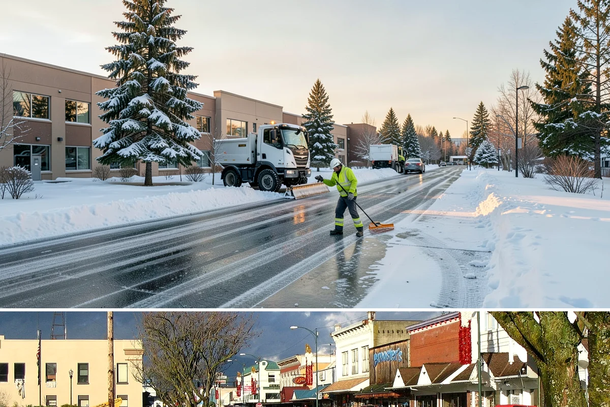 Box Plow Service in Arlington, Snohomish County, WA - Box plow service is used throughout the snow season, mainly December through February, on large paved commercial properties.