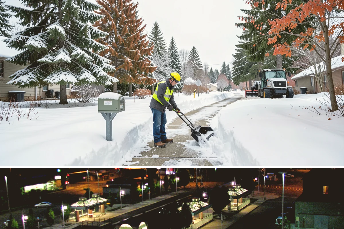 Box Plow Service in Auburn, King County, WA - Box plow service is used throughout the snow season, mainly December through February, on large paved commercial properties.