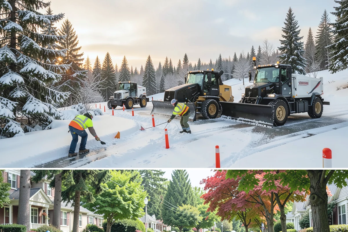 Box Plow Service in Beaux Arts Village, King County, WA - Box plow service is used throughout the snow season, mainly December through February, on large paved commercial properties.