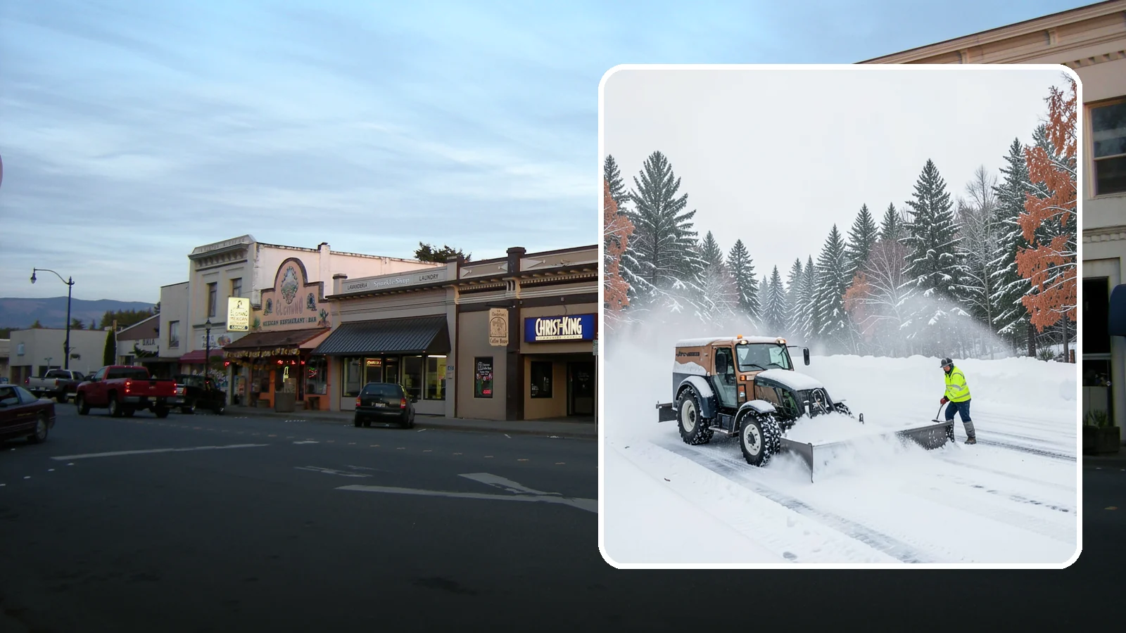 Box Plow Service in Burlington, Skagit County, WA - Our box plows clear large flat surfaces efficiently by containing and carrying heavy snow in each pass.