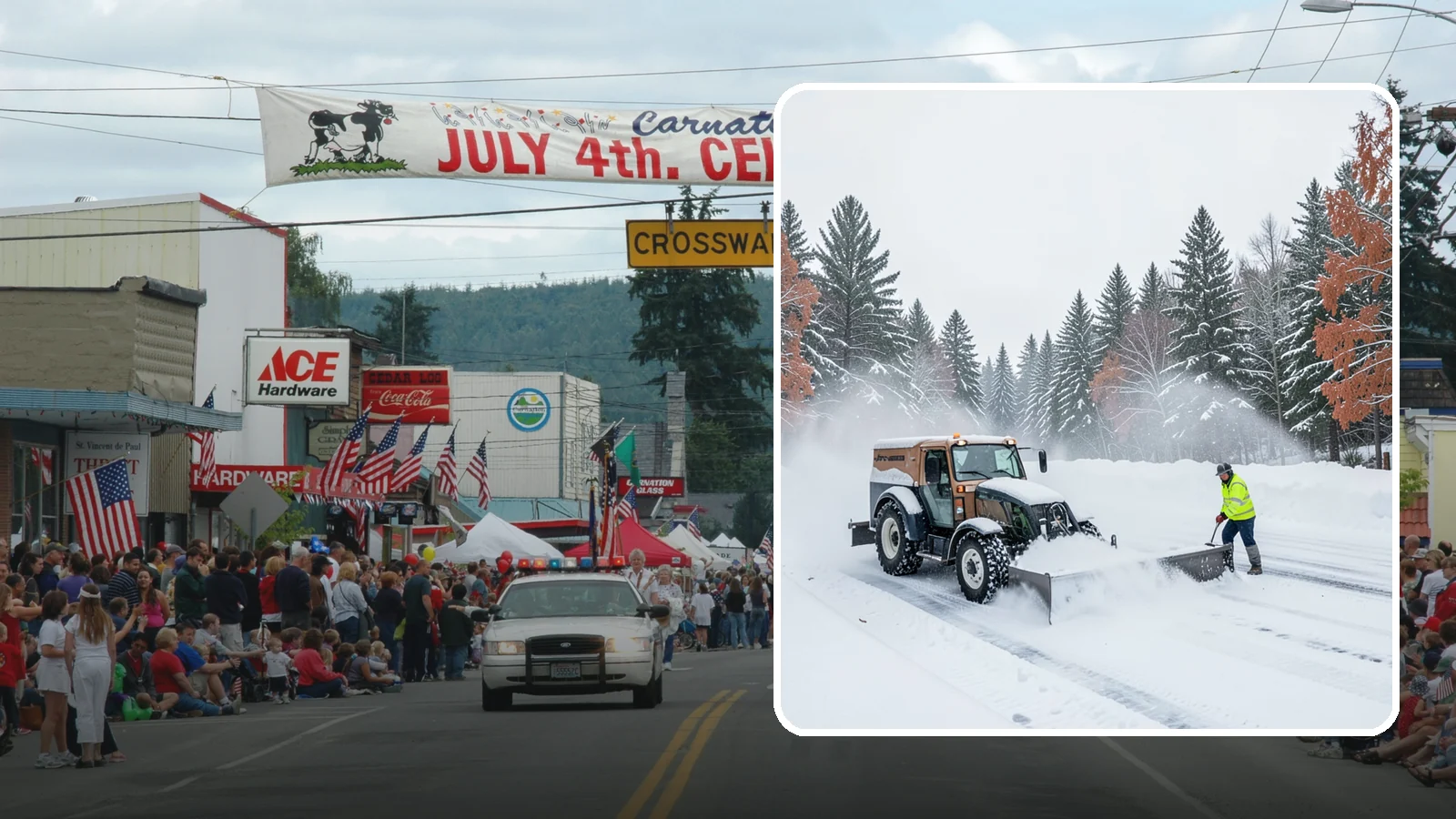 Box Plow Service in Carnation, King County, WA - Our box plows clear large flat surfaces efficiently by containing and carrying heavy snow in each pass.