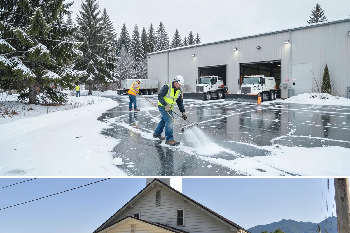 Box Plow Service in Concrete, Skagit County, WA - Box plow service is used throughout the snow season, mainly December through February, on large paved commercial properties.