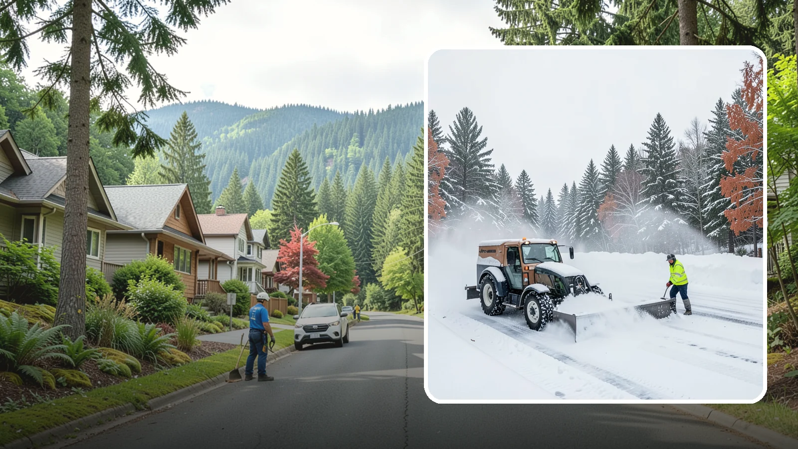 Box Plow Service in Darrington, Snohomish County, WA - Our box plows clear large flat surfaces efficiently by containing and carrying heavy snow in each pass.