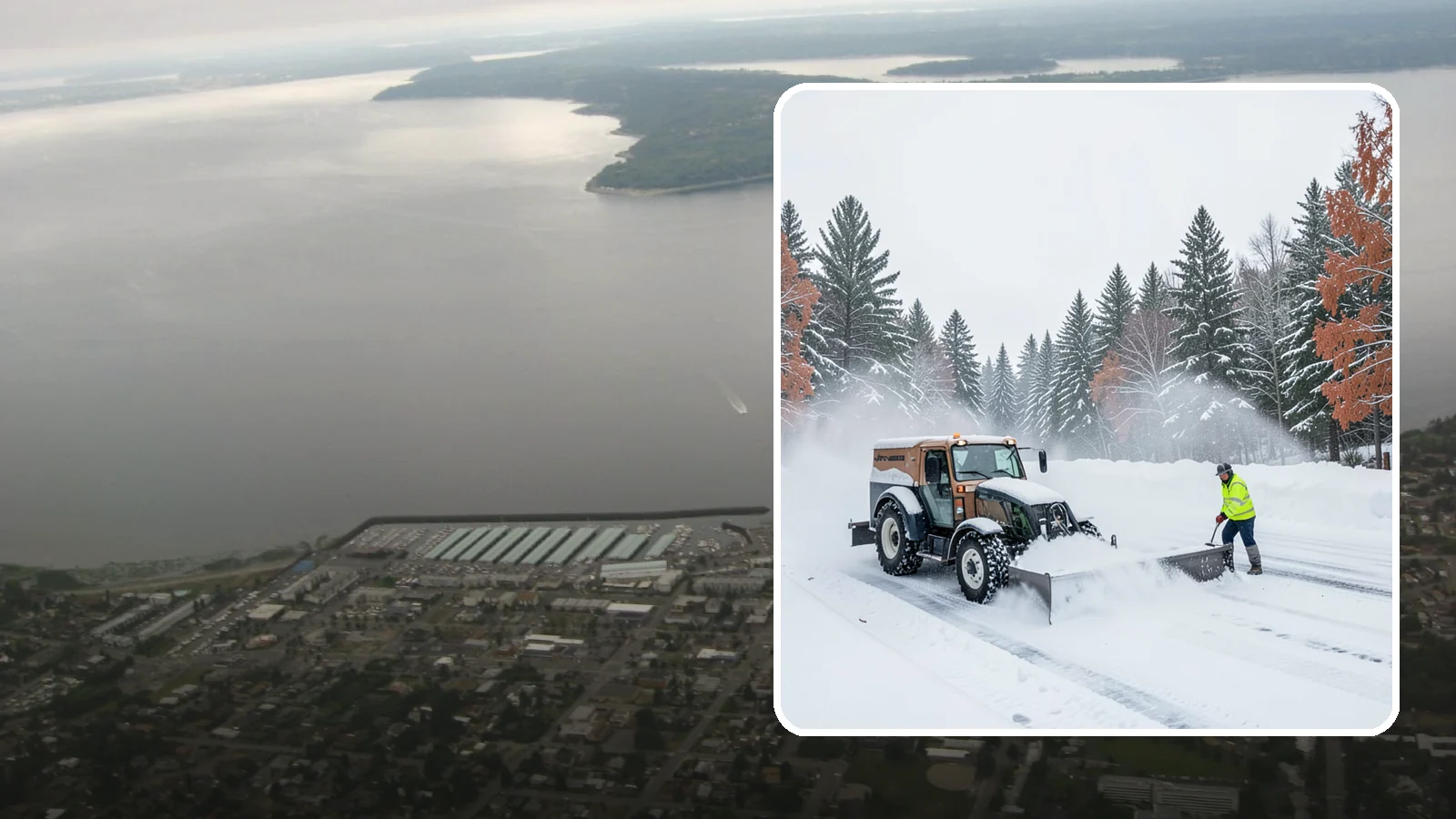 Box Plow Service in Des Moines, King County, WA - Our box plows clear large flat surfaces efficiently by containing and carrying heavy snow in each pass.