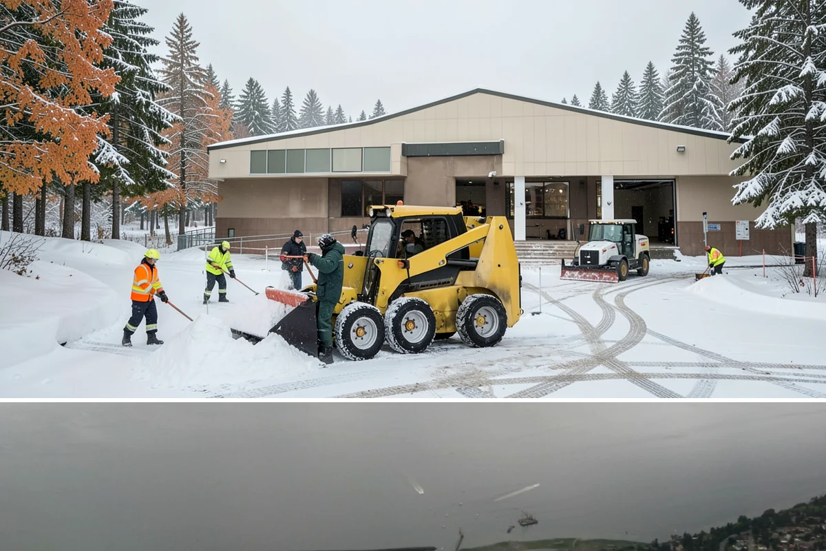 Box Plow Service in Des Moines, King County, WA - Box plow service is used throughout the snow season, mainly December through February, on large paved commercial properties.