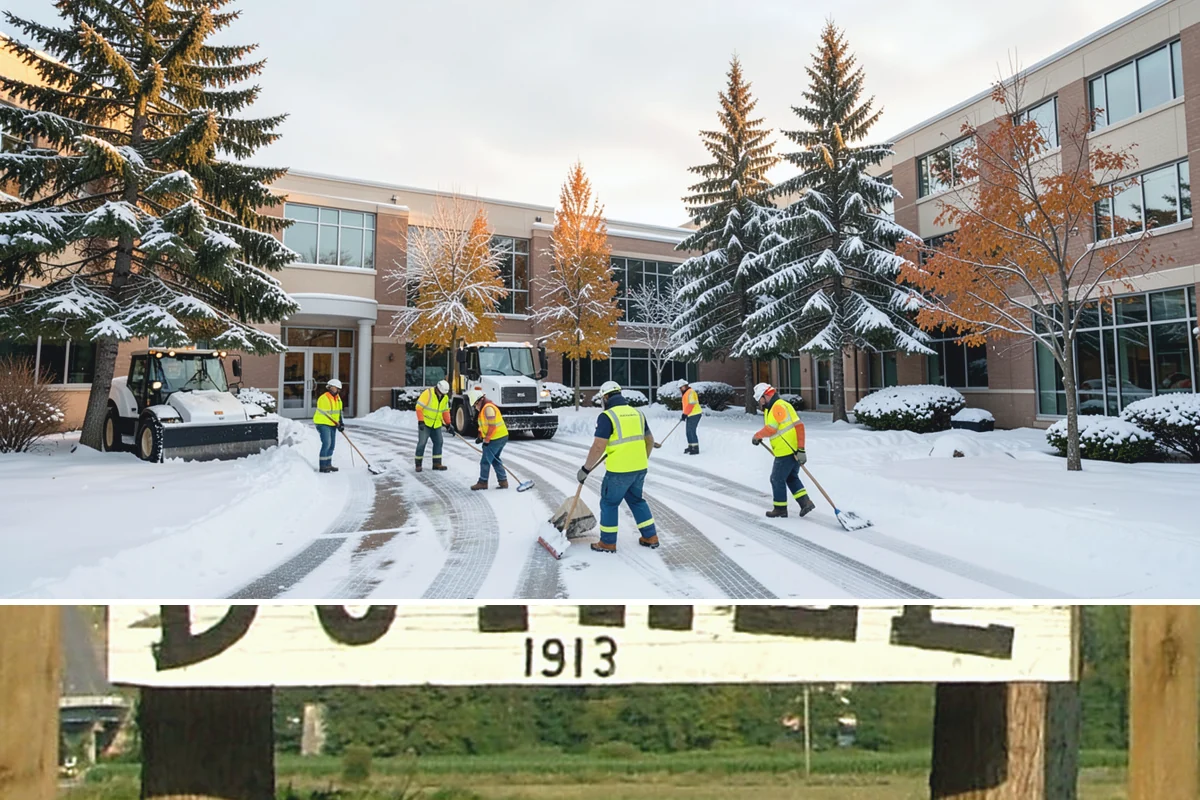 Box Plow Service in Duvall, King County, WA - Box plow service is used throughout the snow season, mainly December through February, on large paved commercial properties.