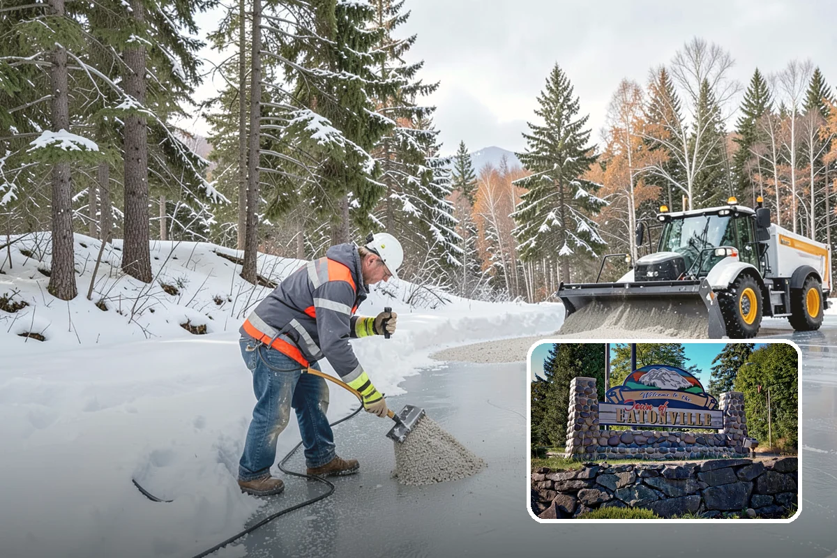 Box Plow Service in Eatonville, Pierce County, WA - Enclosed design that carries maximum snow per pass