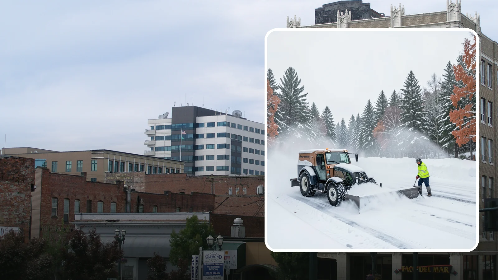 Box Plow Service in Everett, Snohomish County, WA - Our box plows clear large flat surfaces efficiently by containing and carrying heavy snow in each pass.