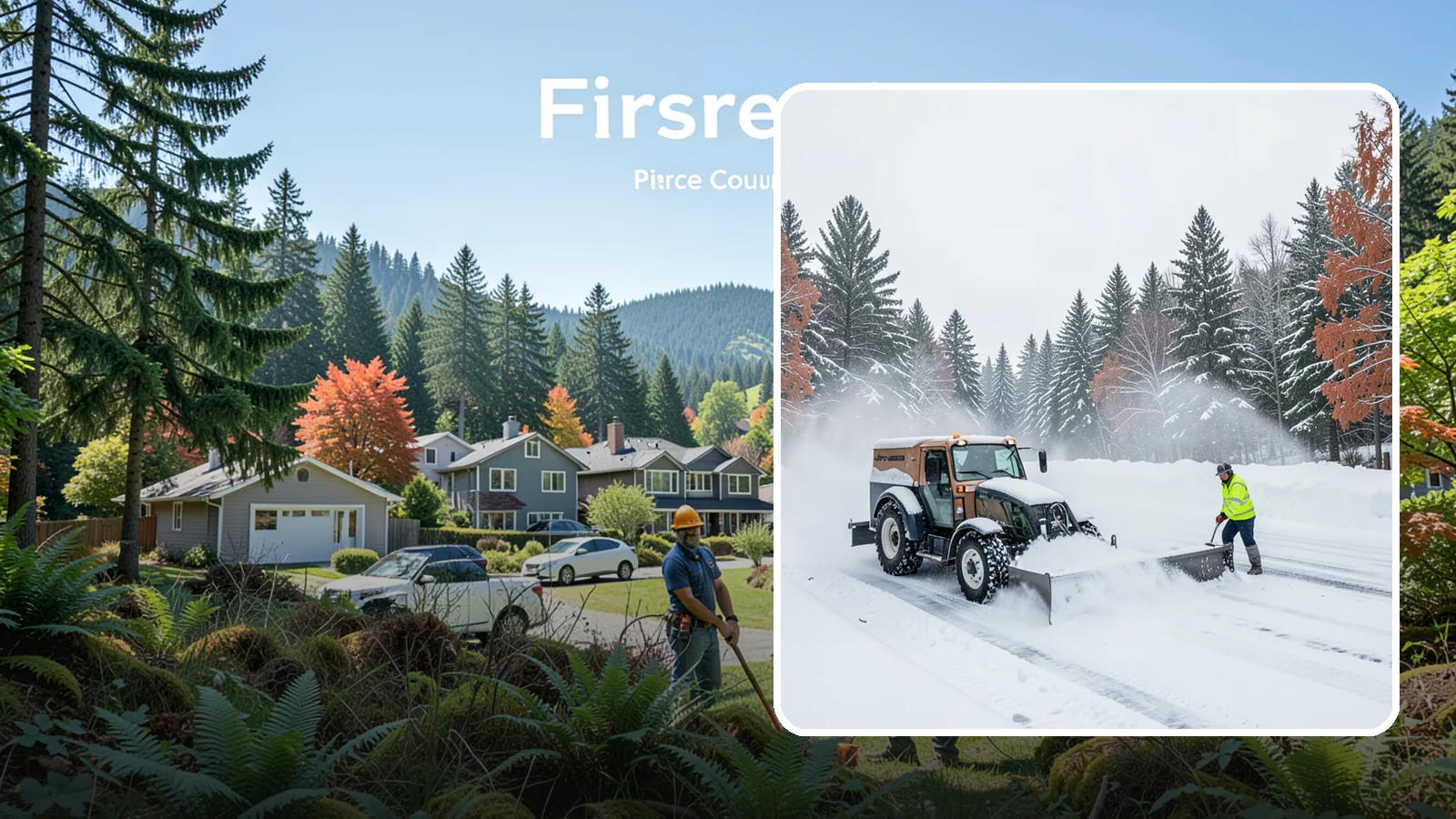 Box Plow Service in Fircrest, Pierce County, WA - Our box plows clear large flat surfaces efficiently by containing and carrying heavy snow in each pass.