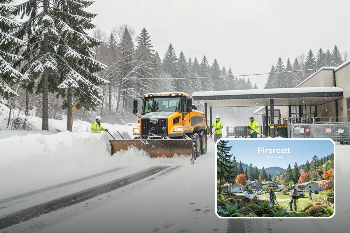 Box Plow Service in Fircrest, Pierce County, WA - Enclosed design that carries maximum snow per pass