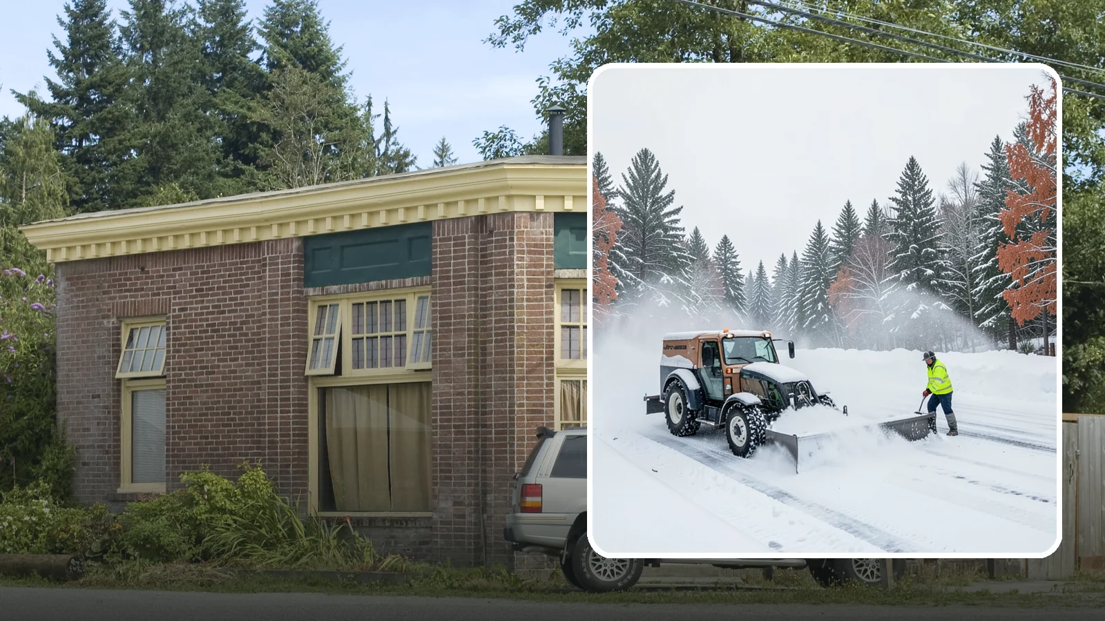 Box Plow Service in Hamilton, Skagit County, WA - Our box plows clear large flat surfaces efficiently by containing and carrying heavy snow in each pass.