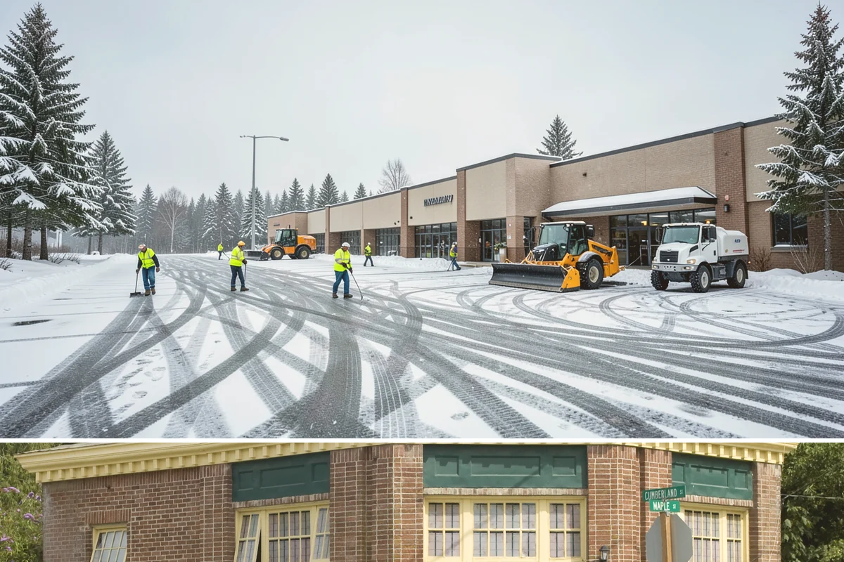 Box Plow Service in Hamilton, Skagit County, WA - Box plow service is used throughout the snow season, mainly December through February, on large paved commercial properties.