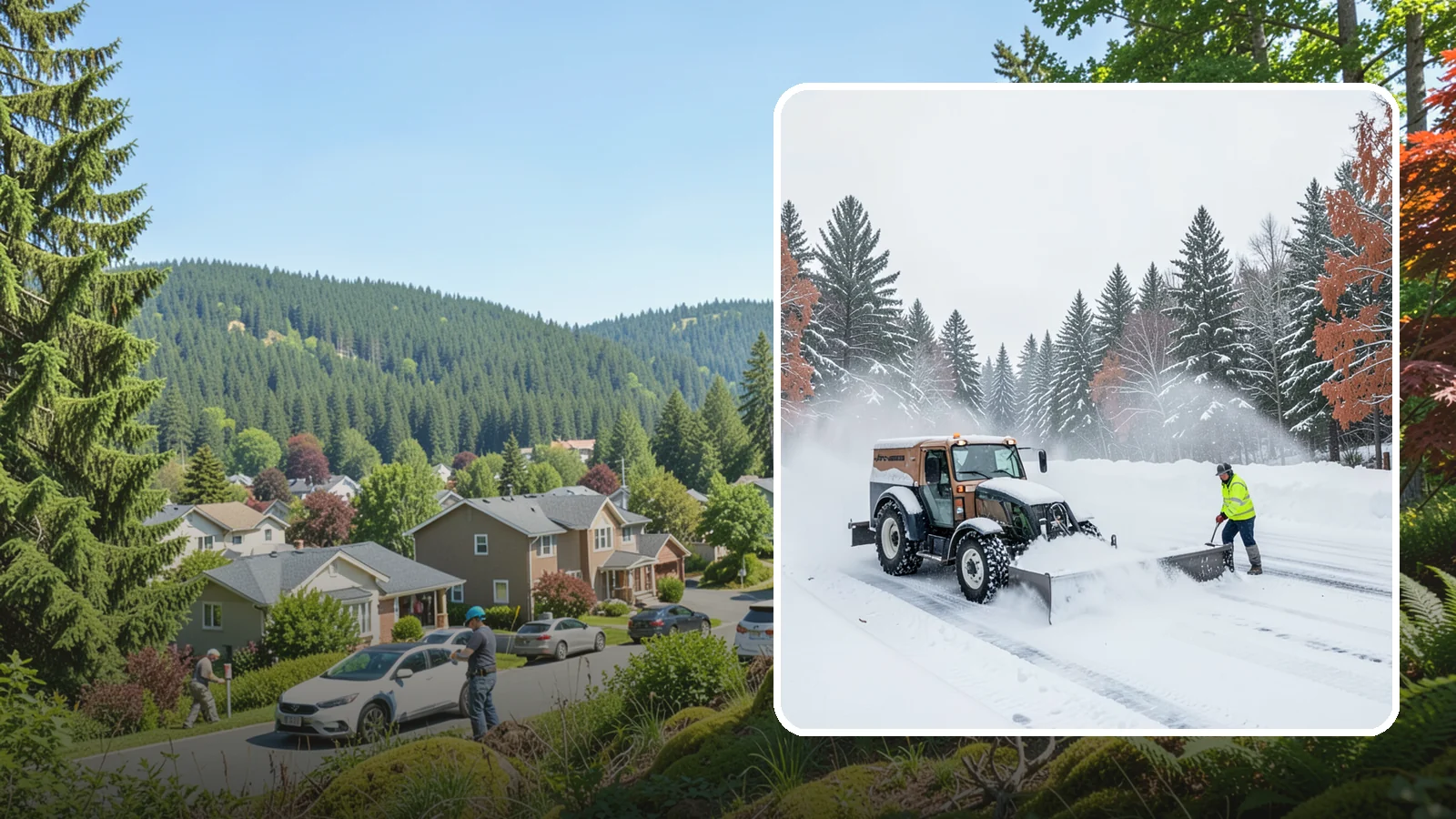 Box Plow Service in Index, Snohomish County, WA - Our box plows clear large flat surfaces efficiently by containing and carrying heavy snow in each pass.