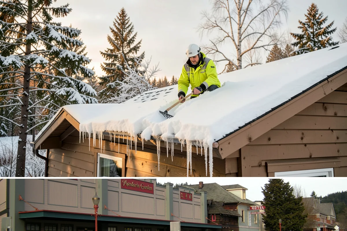 Box Plow Service in Issaquah, King County, WA - Box plow service is used throughout the snow season, mainly December through February, on large paved commercial properties.