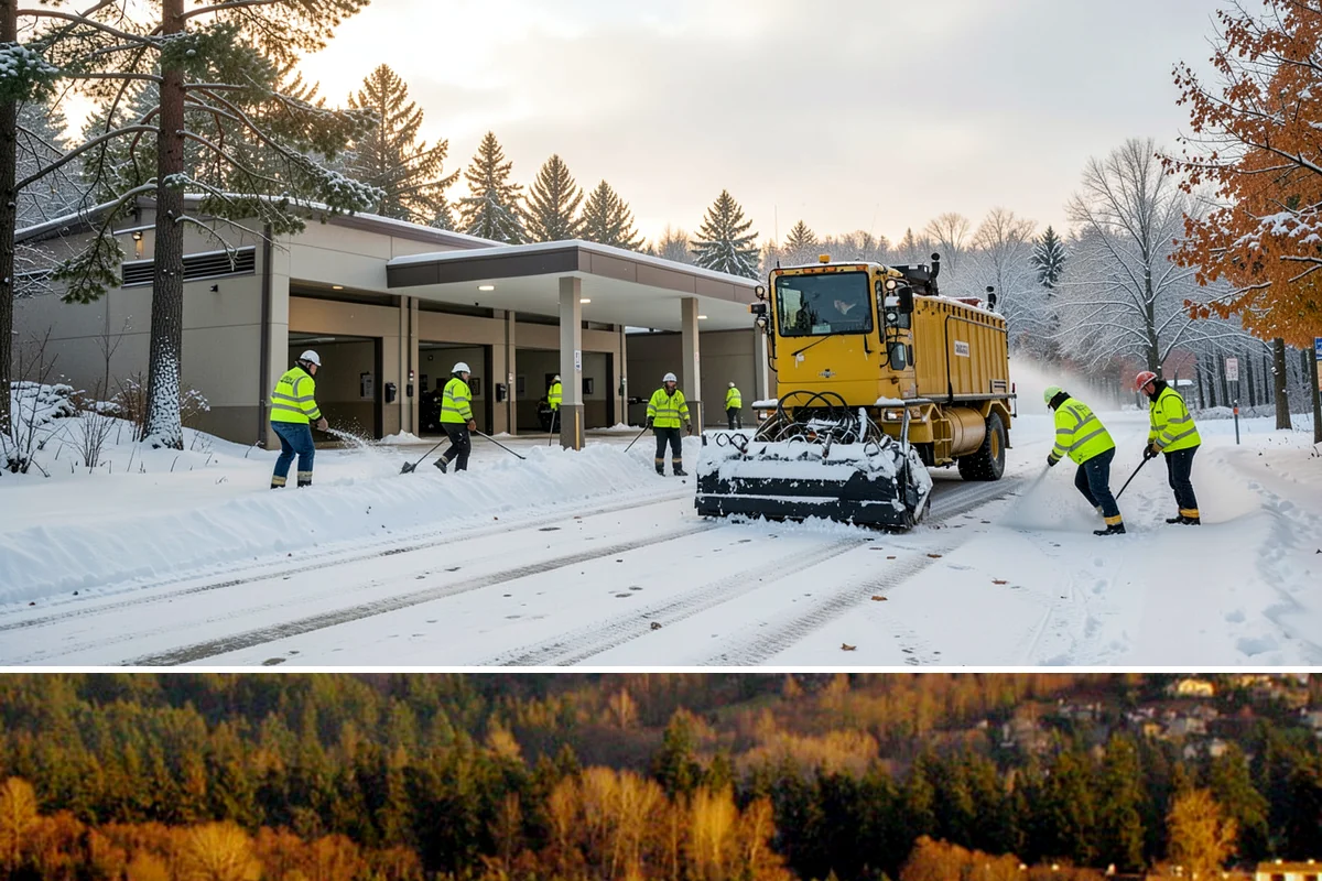 Box Plow Service in Kenmore, King County, WA - Box plow service is used throughout the snow season, mainly December through February, on large paved commercial properties.
