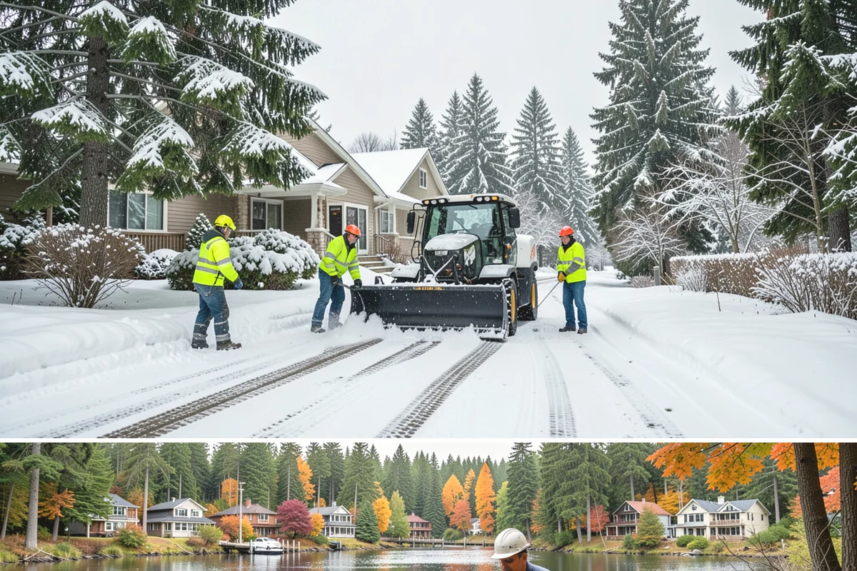 Box Plow Service in La Conner, Skagit County, WA - Box plow service is used throughout the snow season, mainly December through February, on large paved commercial properties.