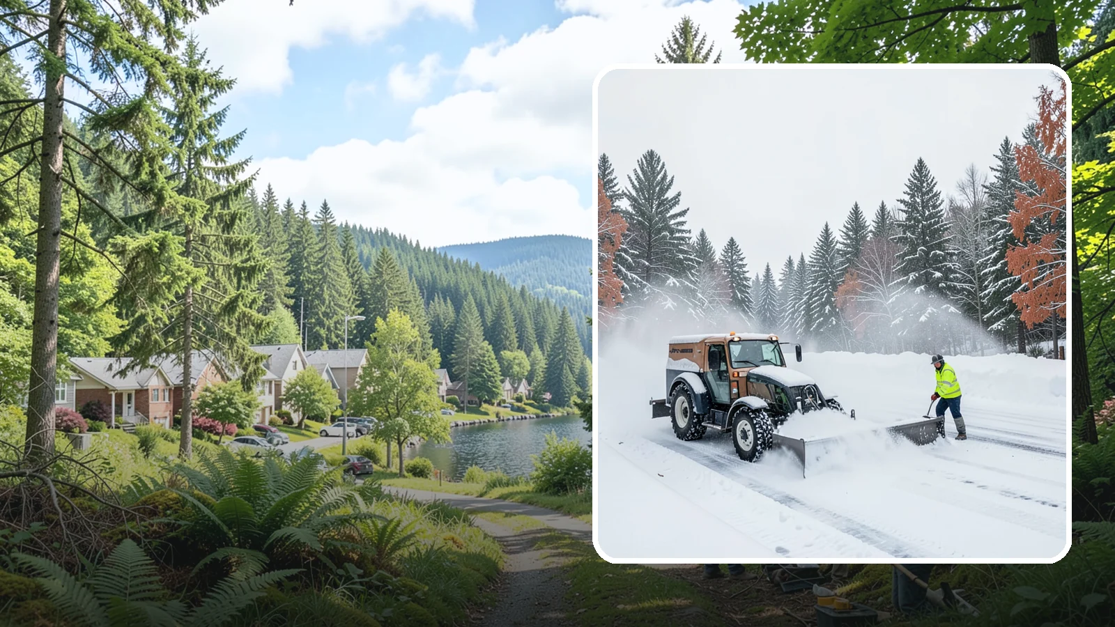 Box Plow Service in Lake Forest Park, King County, WA - Our box plows clear large flat surfaces efficiently by containing and carrying heavy snow in each pass.