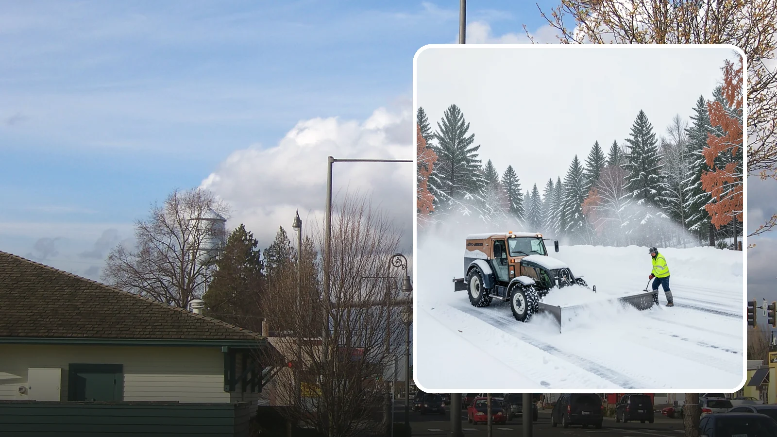 Box Plow Service in Marysville, Snohomish County, WA - Our box plows clear large flat surfaces efficiently by containing and carrying heavy snow in each pass.