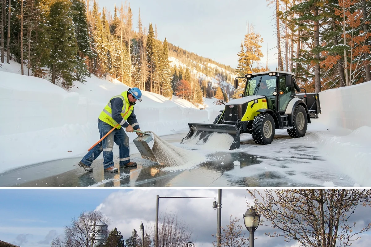 Box Plow Service in Marysville, Snohomish County, WA - Box plow service is used throughout the snow season, mainly December through February, on large paved commercial properties.