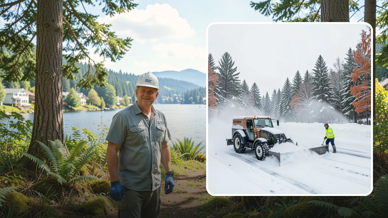 Box Plow Service in Milton, King County, WA - Our box plows clear large flat surfaces efficiently by containing and carrying heavy snow in each pass.
