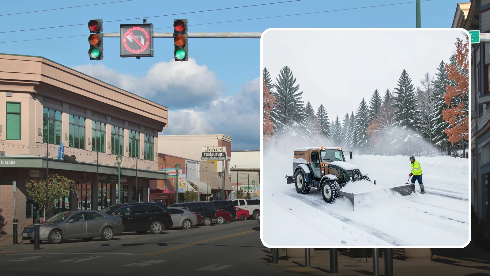 Box Plow Service in Monroe, Snohomish County, WA - Our box plows clear large flat surfaces efficiently by containing and carrying heavy snow in each pass.