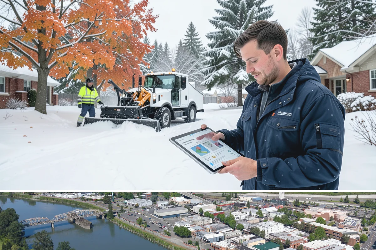 Box Plow Service in Mount Vernon, Skagit County, WA - Box plow service is used throughout the snow season, mainly December through February, on large paved commercial properties.