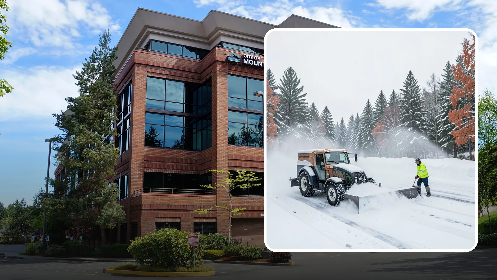 Box Plow Service in Mountlake Terrace, Snohomish County, WA - Our box plows clear large flat surfaces efficiently by containing and carrying heavy snow in each pass.