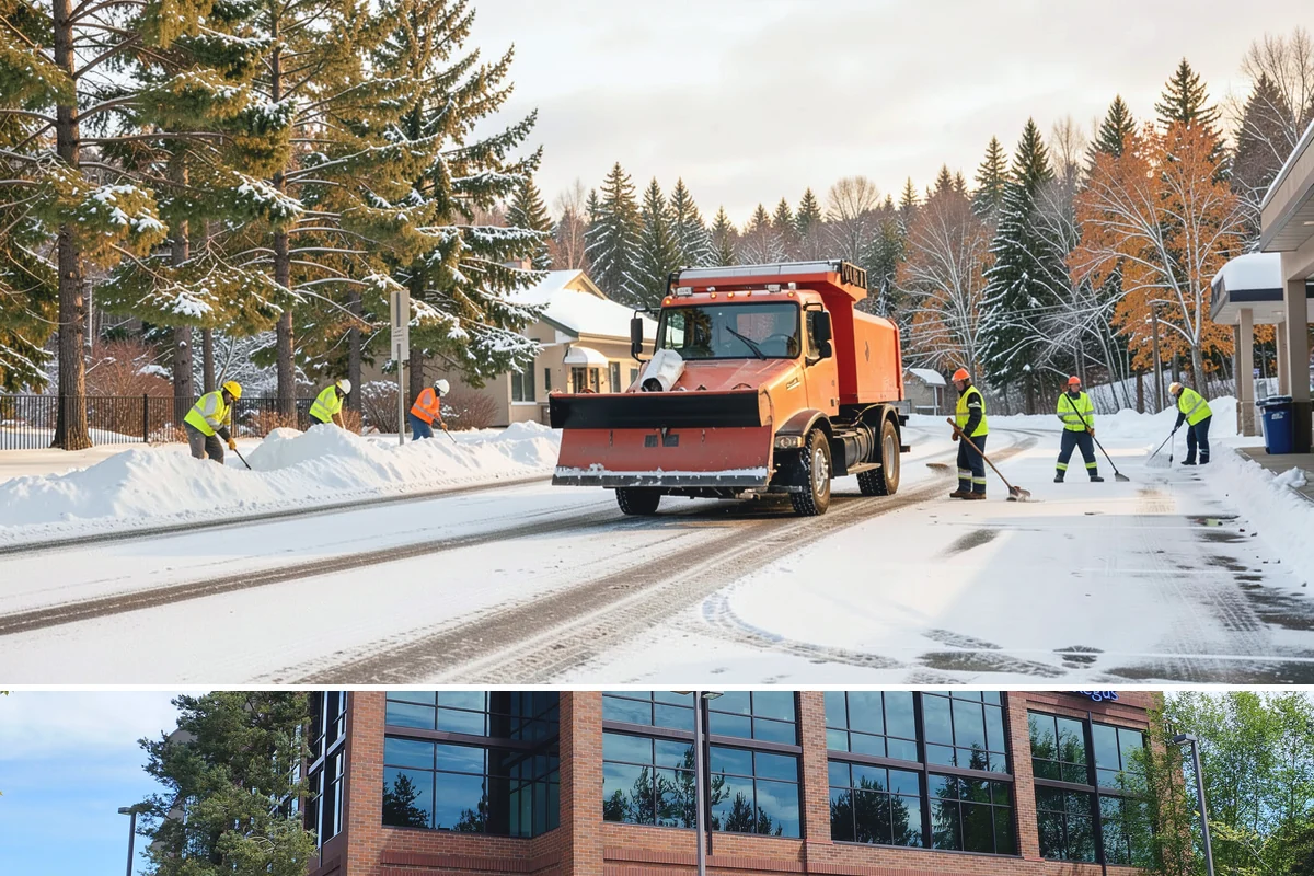 Box Plow Service in Mountlake Terrace, Snohomish County, WA - Box plow service is used throughout the snow season, mainly December through February, on large paved commercial properties.