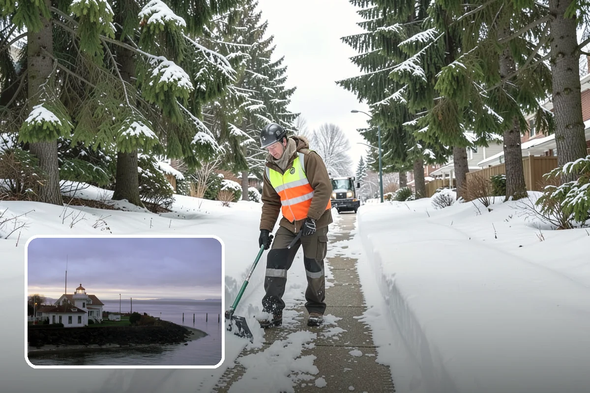 Box Plow Service in Mukilteo, Snohomish County, WA - Enclosed design that carries maximum snow per pass