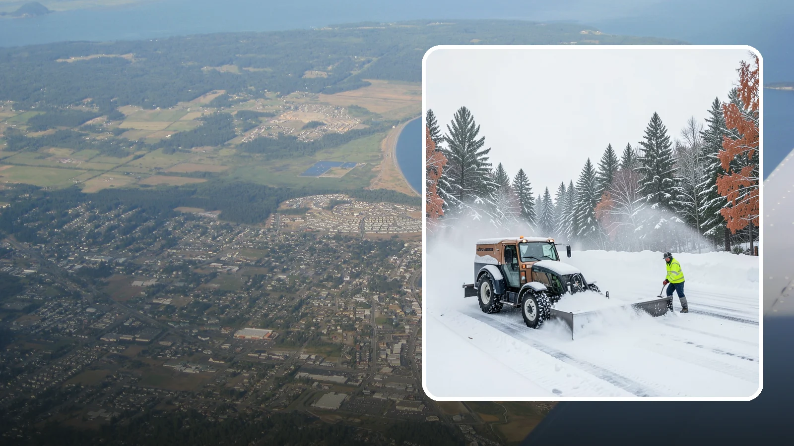 Box Plow Service in Oak Harbor, Island County, WA - Our box plows clear large flat surfaces efficiently by containing and carrying heavy snow in each pass.