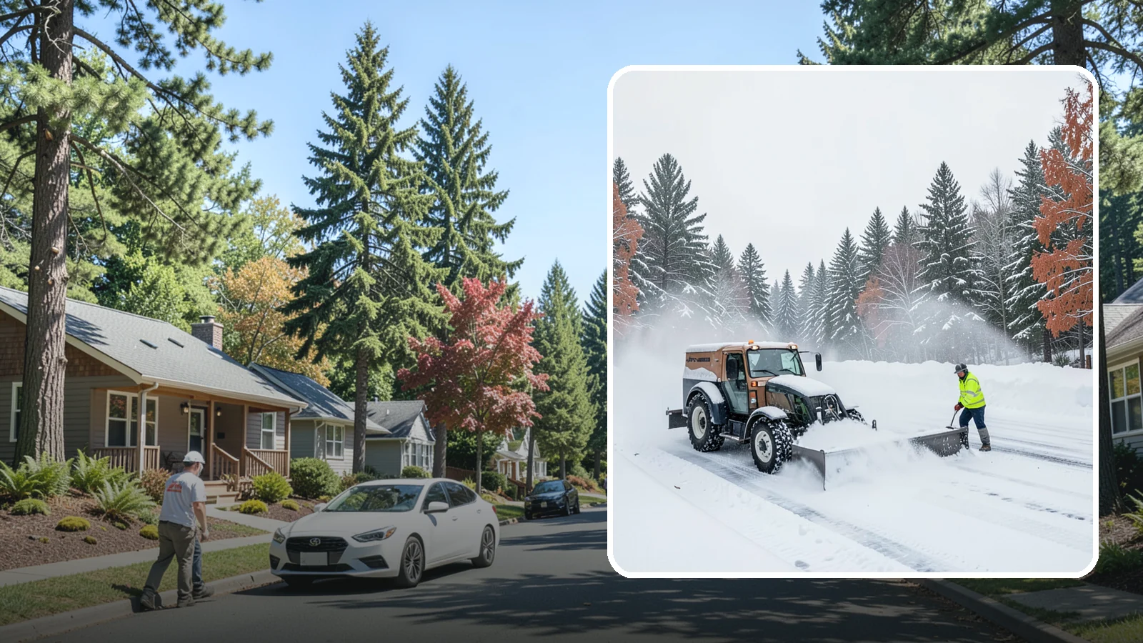 Box Plow Service in Orting, Pierce County, WA - Our box plows clear large flat surfaces efficiently by containing and carrying heavy snow in each pass.