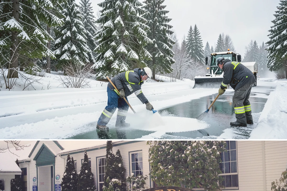 Box Plow Service in Pacific, King County, WA - Box plow service is used throughout the snow season, mainly December through February, on large paved commercial properties.