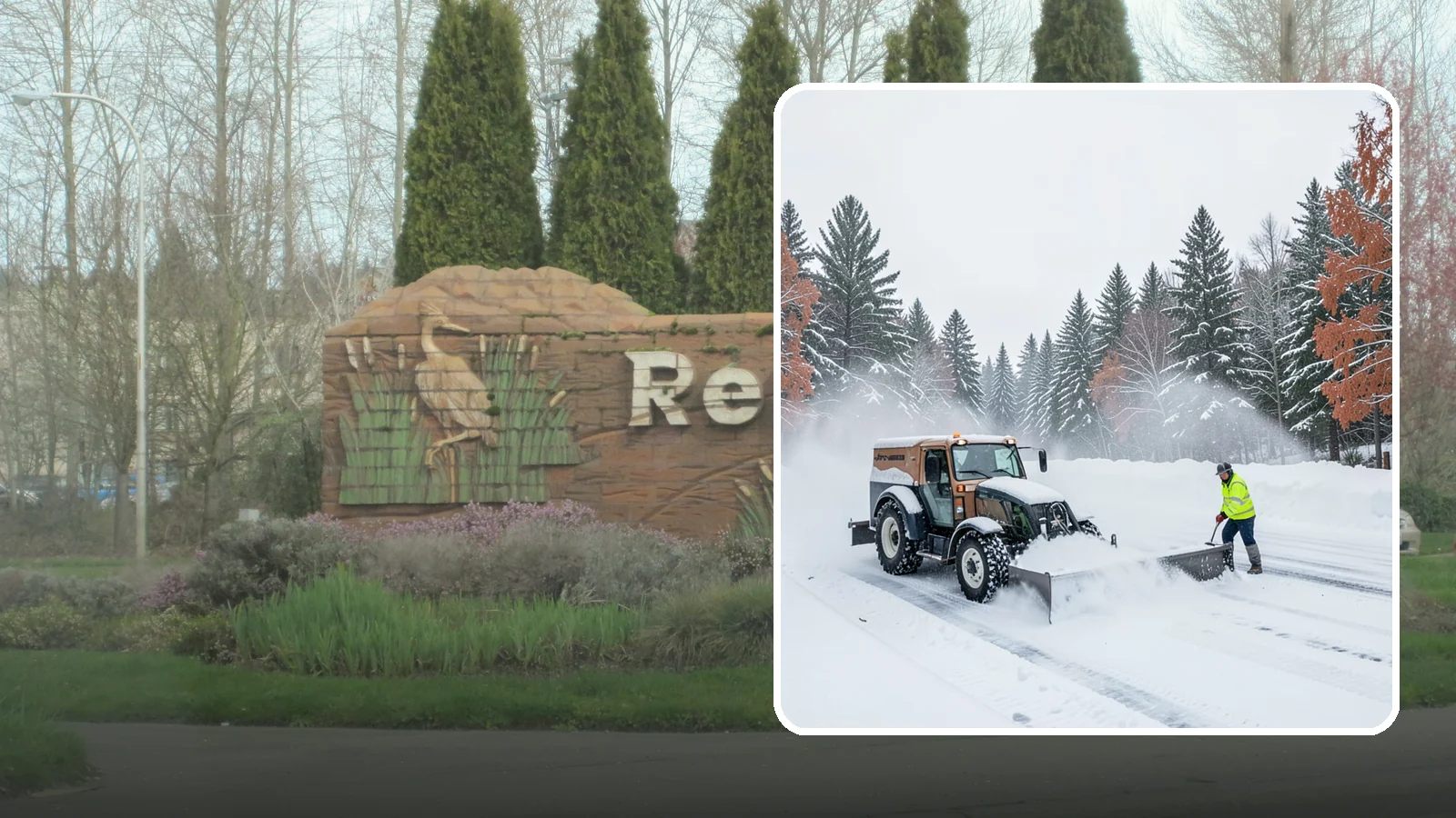 Box Plow Service in Renton, King County, WA - Our box plows clear large flat surfaces efficiently by containing and carrying heavy snow in each pass.