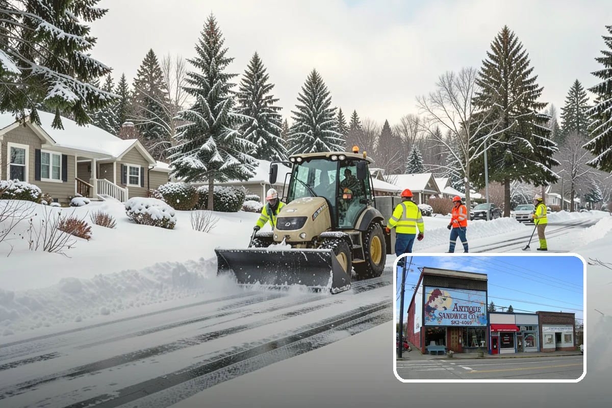 Box Plow Service in Ruston, Pierce County, WA - Enclosed design that carries maximum snow per pass